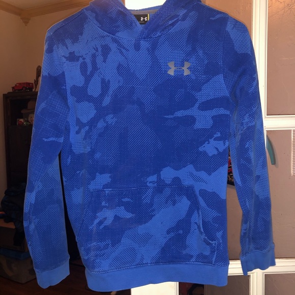 under armour blue camo hoodie